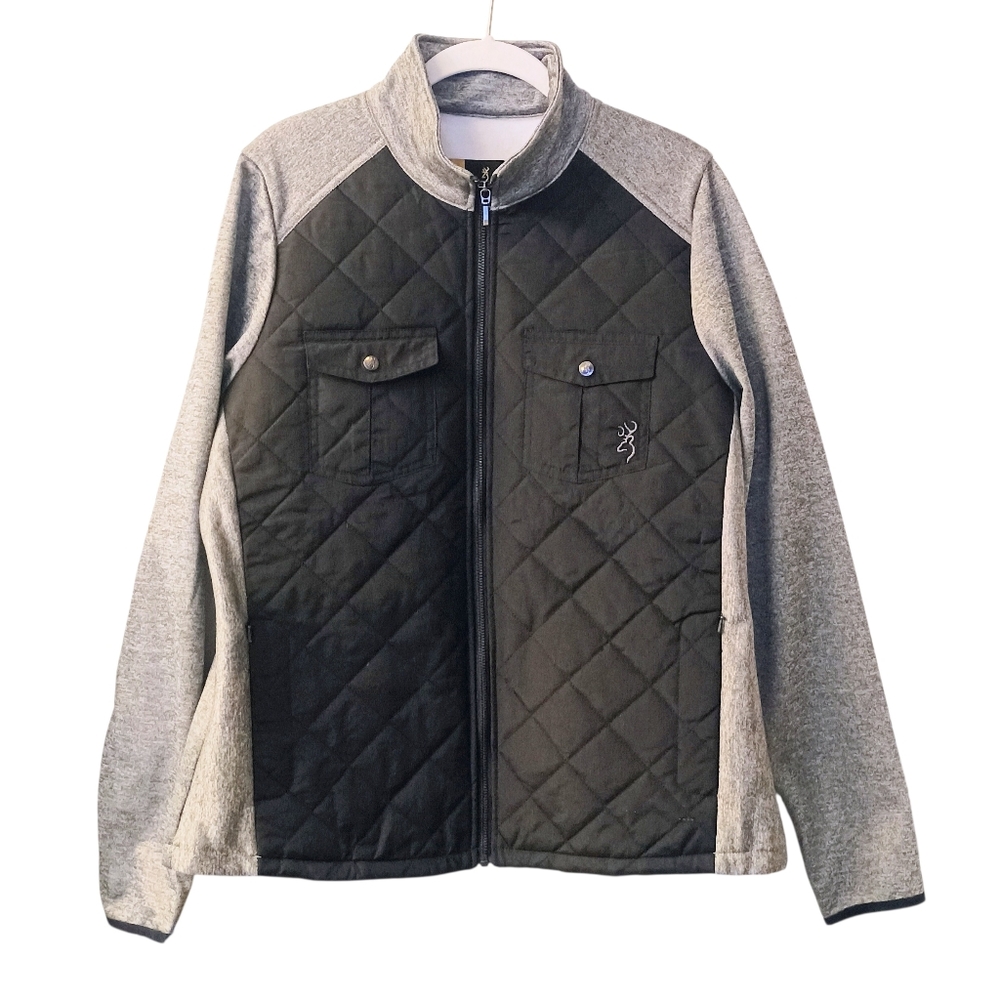 Women's Browning Black And Gray Quilted Full Zip Jacket Size XL